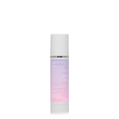 Back view of Kaloneo Rejuvenating Eye Cream bottle showing ingredients and directions label, natural vegan eye treatment with cucumber, sea buckthorn, and resveratrol for hydration and puffiness reduction.