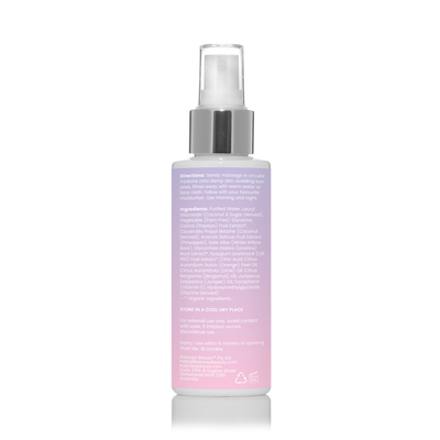 Kaloneo Beauty Renewing Gel Cleanser back label with ingredients, usage instructions, and natural enzyme cleansing formula details.